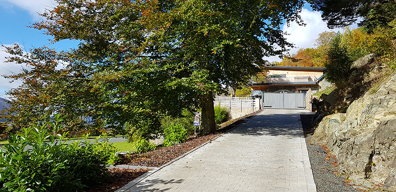 Rear elevation of Loch Earn house conversion by Scottish architect