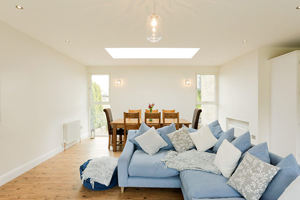 Dining in extension in South Lanarkshire by Glasgow architects