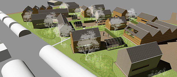 Research project on passive solar office pods for Cultybraggan Camp