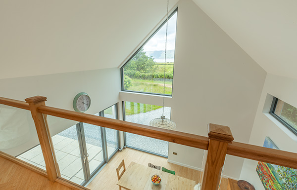 Views across Loch Linnhe from mezzanine gallery