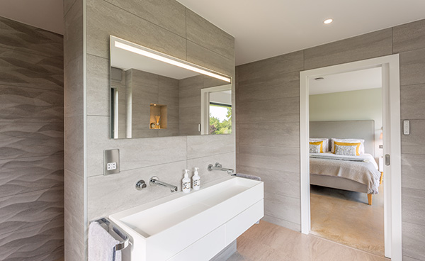 Master ensuite in new contemporary house, Kinross