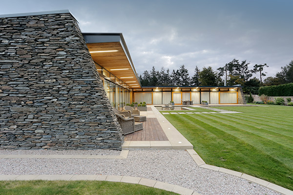 Perthshire house by Scottish architect with reflective pool