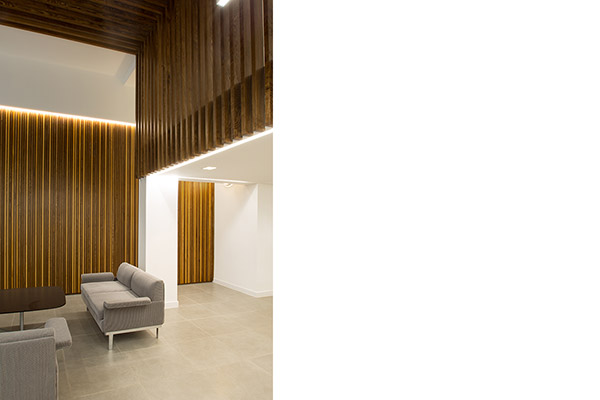wood panelling design in Edinburgh commercial property