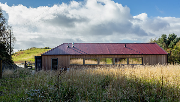 rear of new house with wooden cladding, Argyle