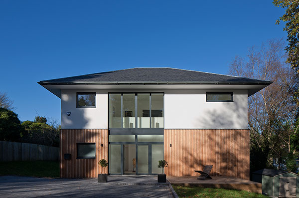 new Bearsden house, morning light