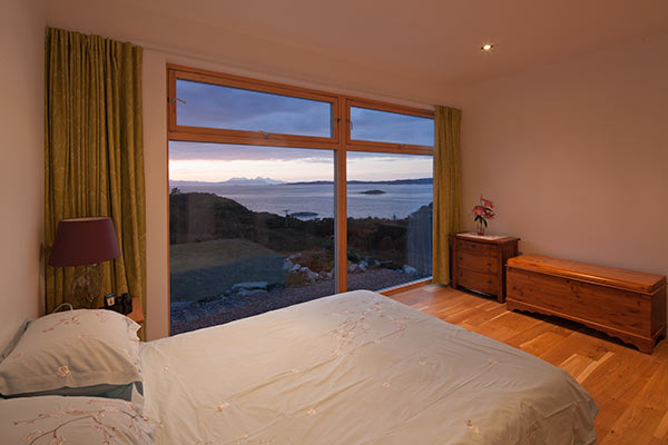 architect designed house in Lochaber bedroom